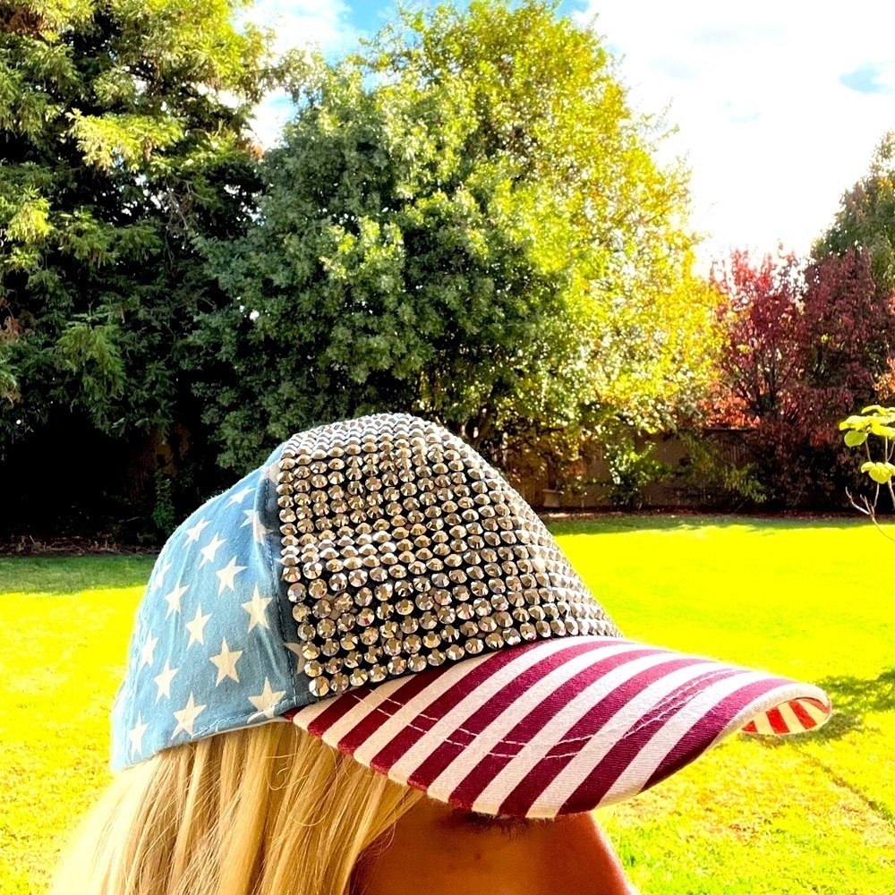 David and Young American Flag Studded Cap